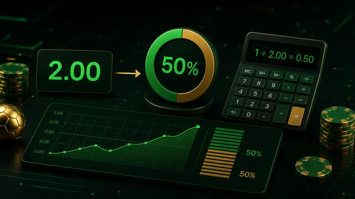 Pie chart showing implied probability derived from odds