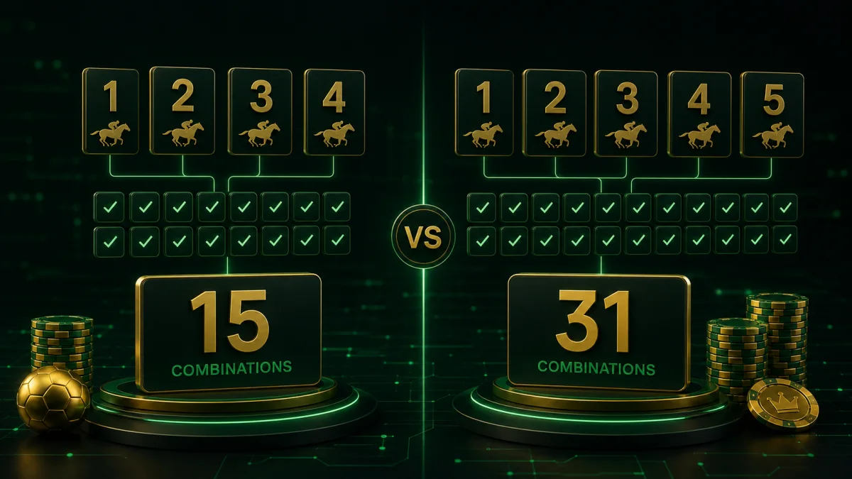 Comparison of Lucky 15 and Lucky 31 bet structures