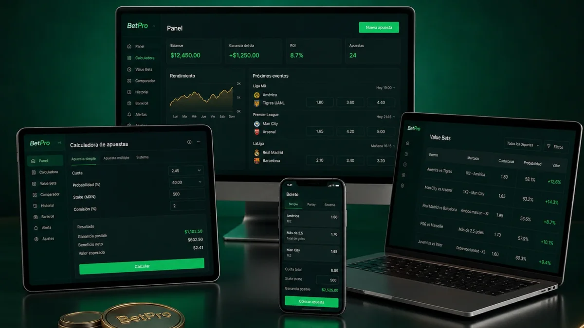Smartphone showing a betting calculator web tool