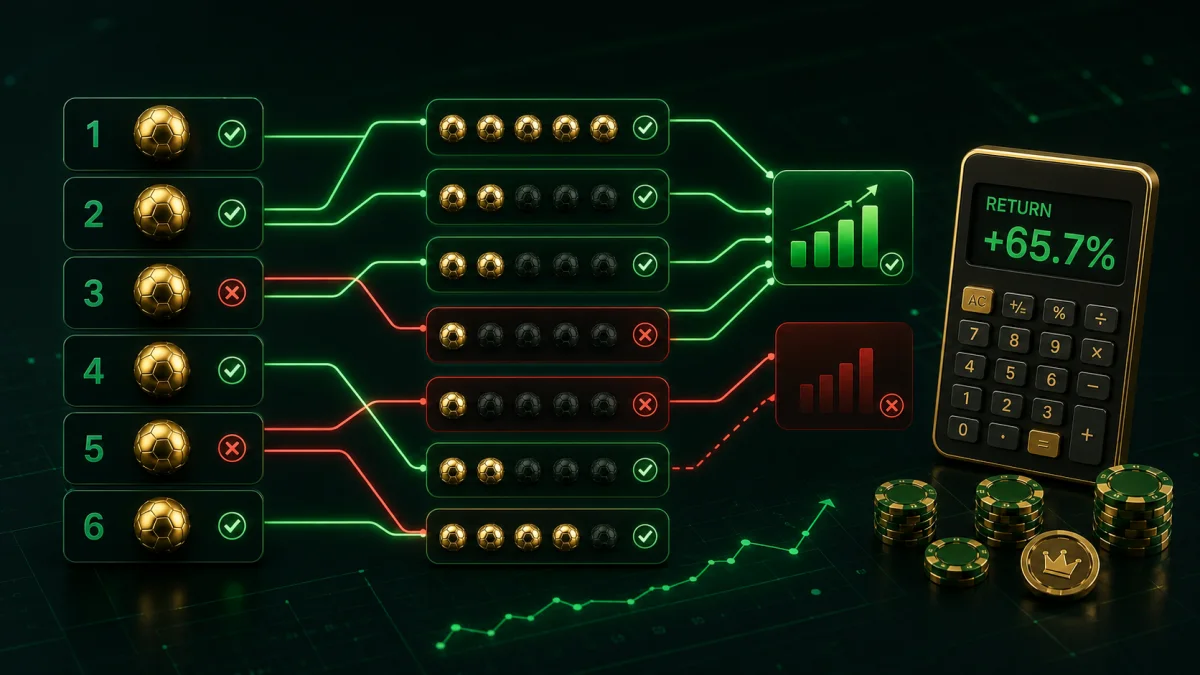 Grid showing system bet combinations across selections